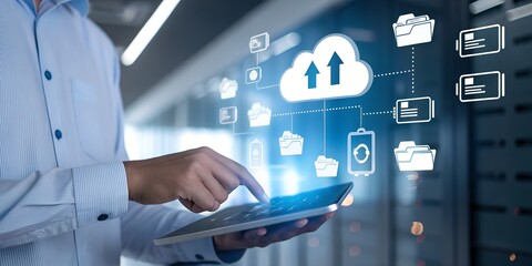 Digital advertising and marketing analytics concept. professional analyzes ad performance dashboard, showcasing customer engagement insights, social media strategy, audience targeting, ROI measurement