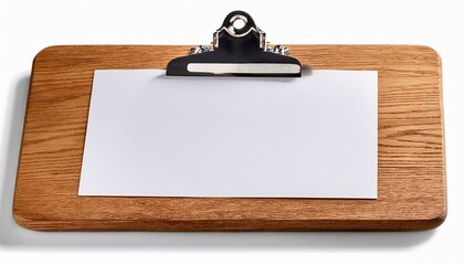 blank clipboard with blank paper
