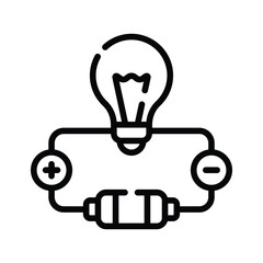Have a look at this trendy line icon of light experiment