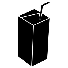 Juice Box silhouette vector illustration