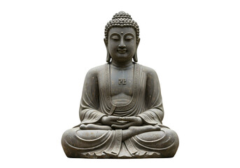 Serene Buddha Statue: Meditation, Mindfulness, and Spiritual Peace on Transparent  background