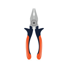 Pliers isolated on a white vector illustration