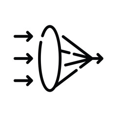 Check this amazing line style icon of convex lens