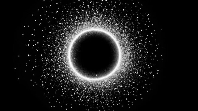 Glowing circle frame animated overlay, transparent 4K video, alpha channel, ProRes 4444