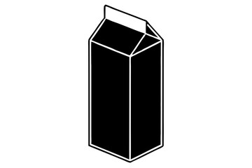 Milk Carton silhouette vector illustration