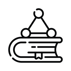 Ready to use outline style icon of science book