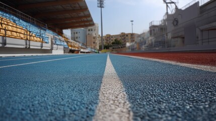 Obraz premium The plastic track in the sports arena.