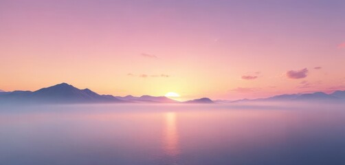 Obraz premium Soft pastel pink, blue, yellow gradient Dreamy, fuzzy sunset effect , gentle, texture