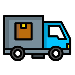 Delivery Truck  Icon Element For Design