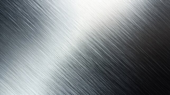 Close-up view of smooth metallic silver design in minimalist environment