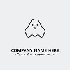 Egg cartoon illustration black and white for logo company vector image
