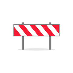 Road barrier sign vector illustration