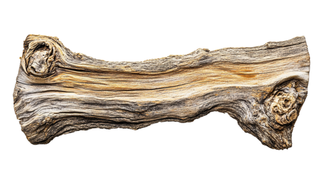 Old brown wood texture shows a natural pattern of weathered timber bark isolated on transparent background. PNG