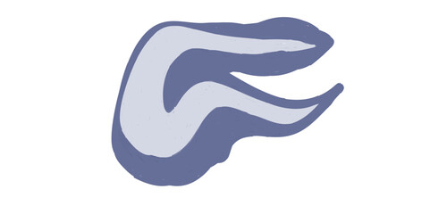 Abstract color wall painting brush stoke paint surface hand drawing texture isolated on white background.	