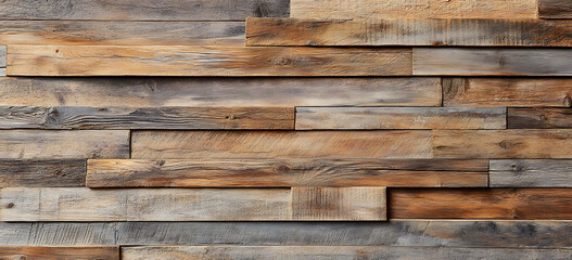 barnwood wall cladding, thin and narrow wood strips with beautiful texture, stained in light brown color.