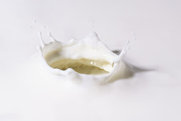 Pouring milk splash