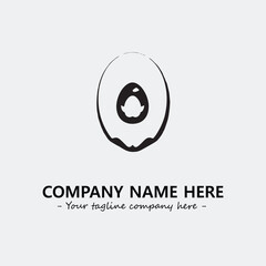 Egg cartoon illustration black and white for logo company vector image

