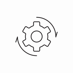 Eco friendly gear system icon vector sign