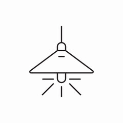 Ceiling lamp light fixture icon vector sign