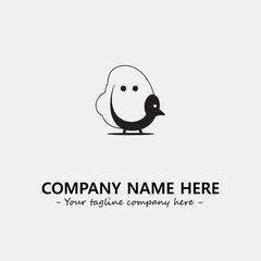 Egg cartoon illustration black and white for logo company vector image
