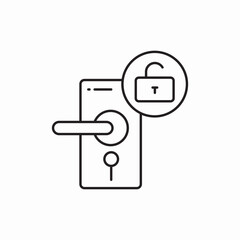 Smart lock security system icon vector sign