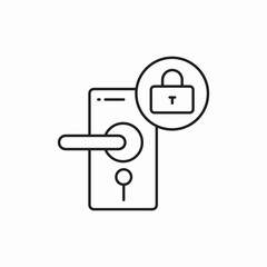 Smart lock security system icon vector sign