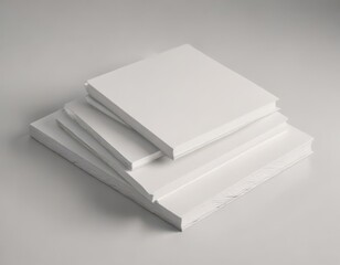 Three blank book cover mockups, soft shadows, various sizes ,  presentation,  texture,  concept