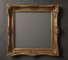 Gilded frame with swirling scrolls against plush velvet  , texture, art, object