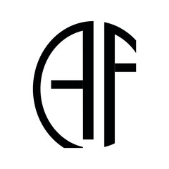 AF letter icon Logo alphabet vector design.
