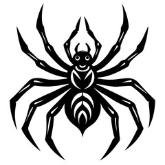 Obraz premium Creepy Halloween spider vector in AI format with a clean white background 