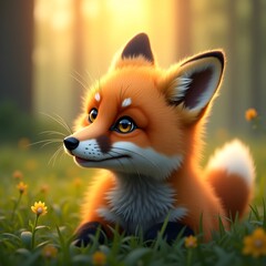 The puppies are walking around beautifully in the flower garden.