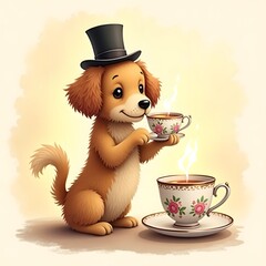 The puppies are walking around beautifully in the flower garden.