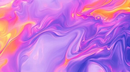 Obraz premium Flowing purple and orange liquid creating a dreamy abstract visual with vibrant colors and soft movement