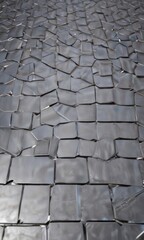 Smooth steel surface with etched geometric grid , metal, pattern