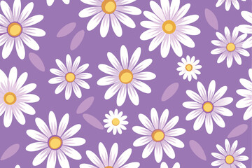 seamless pattern with daisies , repeatable ,women-cloth, hand-drawing, fabric, backdrop,  decoration, spring, texture, background, wallpaper