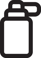 Drink bottle gym line icon