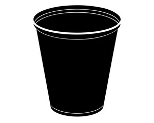 Plastic Cup silhouette vector illustration