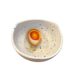 Soft Boiled Egg in White Bowl