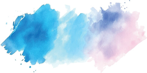Colorful watercolor brush strokes vector. set of colorful paint splatter brush stroke isolated on background
