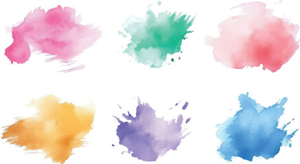 Circle colorful stamp set. Round vector isolated on white background.