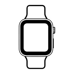 digital watch icon isolated PNG transparent