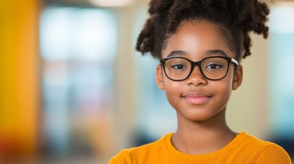 Young Person Engaged in Leadership Program with Confident Expression and Vibrant Background