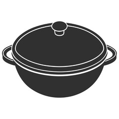 Pot Lid silhouette vector illustration