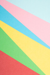 Fototapeta premium Simple Paper Card Primary Colour Lined Geometric Shapes in Multicolour Rainbow Calm Background