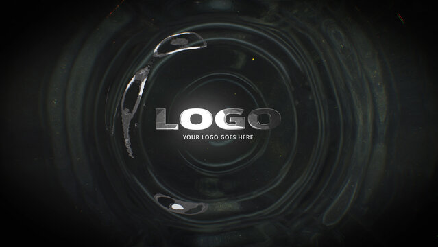 Dark Water Ripple Splash Logo