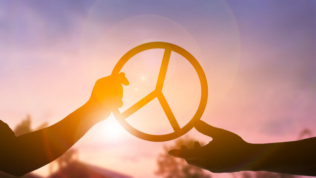 Giving peace each other