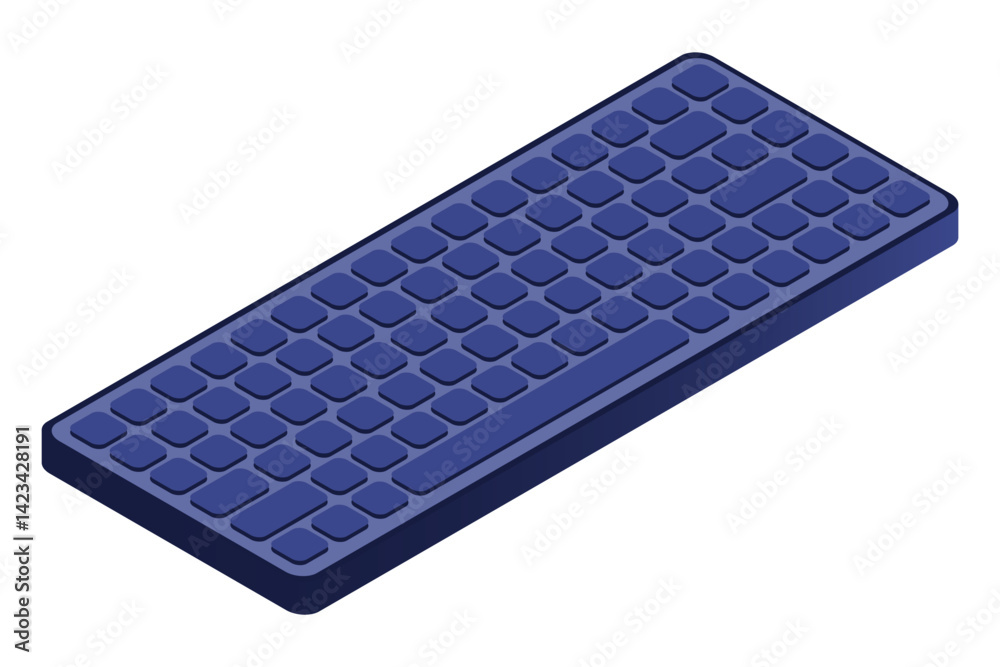 Wall mural isometric generic computer keyboard. keyboard icon. isometric technology. vector isometric illustrat