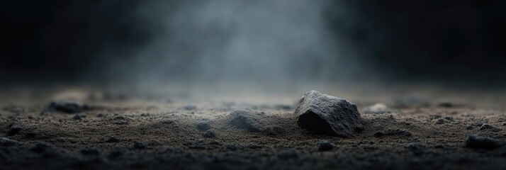 Dark, Misty, Rocky Landscape