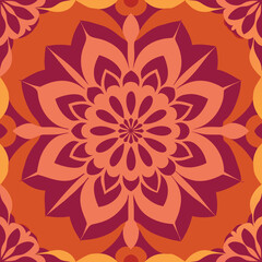 Fototapeta premium Floral Mandala With Intricate Petal Details