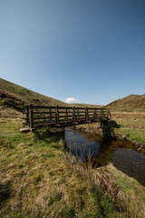 Fototapeta premium Footbridge over the River Barle on Exmoor.